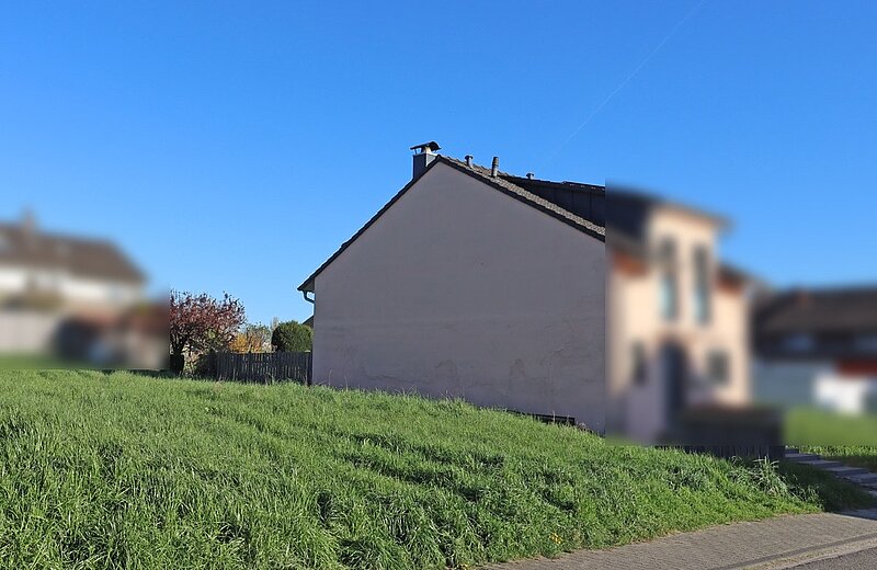 Blick auf das Baugrundstück