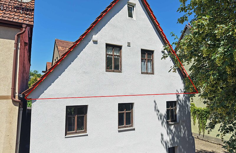Außenansicht markiert