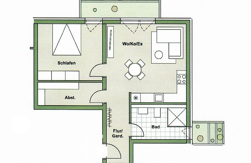 Grundriss Wohnung 1