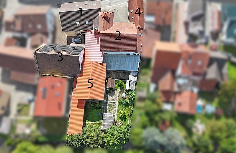Drohnenansicht nummeriert