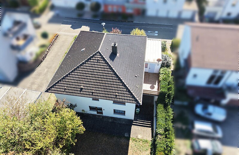 Rückansicht von oben